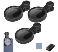 52mm Clip-On Cpl Phone Camera Lens Filter Kit, Circular Polarizer Polarizing Filter Compatible with Most Cell Phones, with Cleaning Cloth (3 Pcs)