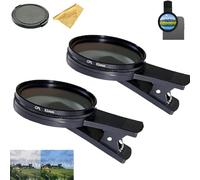 52mm Polarized Smart Phone Lens, 52mm Polarized Smart Phone Filter, Clip on Magnetic Camera Lens Attachment Kit, Reduces Glare & Enhances Colors, for Smartphone Photography (2PCS)