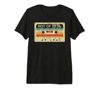52nd Birthday Best of 1974 Retro Bday Cassette Tape Vintage Camiseta Premium