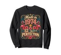 52nd Birthday Made in 1974 Tropical Flamingo 52 Year Old Sudadera