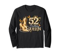 52nd Birthday Queen 52 and Fabulous 52 Years Old Women Girls Manga Larga