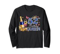 52nd Birthday Queen 52 and Fabulous 52 Years Old Women Girls Manga Larga
