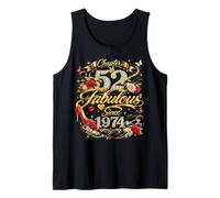 52nd Birthday Queen Chapter 52 Fabulous Since 1974 Women Camiseta sin Mangas