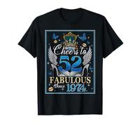52nd Birthday Women Cheers to 52 Years Fabulous Since 1974 Camiseta
