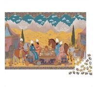 52x38cm/1000pcs Adulto Encuentro diplomático Entre arqueros y Nobles Rompecabezas Mujeres Hombres Tablero De Madera Enclavamiento De Precisión