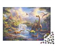 52x38cm/1000pcs Dinosaure Landscape Jigsaw Prehistoric Style d'art animalier Puzzles À Faire SOI-même Pour Adultes