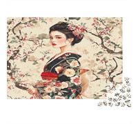 52x38cm/1000pcs Japonais Femme Puzzle Jouet En Bois Cadeau Unique Décoration Intérieure Style d'art traditionnel Illustration Jeu Éducatif Challenge Toy