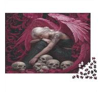 52x38cm/1000pcs Puzzles Pour Adolescents Adultes Ange aux ailes Roses Gothic Style Art fantastique