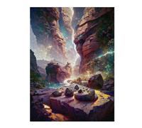 52x38cm/1000pcs Rompecabezas Enchanted Canyon Glow -1 Rompecabezas para Adultos Juegos Relajantes Corte De Precisión Cumpleaños Y Navidad 52x38cm/1000pcs