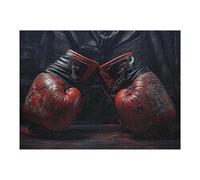 52x38cm/1000pcs Rompecabezas para Adolescentes Boxing Gloves The Ultimate Fighter's Gear Rompecabezas para Adultos Juego Familiar Decoración del Hogar Actividades Divertidas En Casa 52x38cm/1000pcs