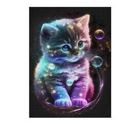 52x38cm/1000pcs Rompecabezas para Adolescentes Cute Universe Kitten Rompecabezas para Adultos Juego Familiar Carrera De Velocidad De Manos Regalos Y Cumpleaños Únicos 52x38cm/1000pcs