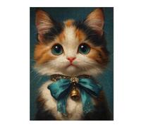 52x38cm/1000pcs Rompecabezas para Adolescentes Cute Victorian Cat Art Rompecabezas para Adultos Juego Familiar Decoración Interacción Entre Padres E Hijos 52x38cm/1000pcs