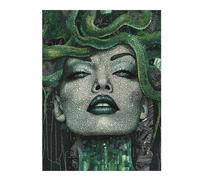 52x38cm/1000pcs Rompecabezas para Adolescentes Medusa Mosaic Portrait Rompecabezas para Adultos Juego Práctico Decoración Difícil Y Desafiante 52x38cm/1000pcs