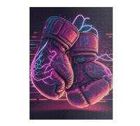 52x38cm/1000pcs Rompecabezas para Adolescentes Neon Boxing Gloves Artwork Rompecabezas para Adultos Juguetes DIY Análisis Y Lógica Interacción Entre Padres E Hijos 52x38cm/1000pcs