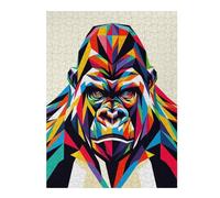 52x38cm/1000pcs Rompecabezas para Adolescentes Rompecabezas Gorilla WPAP Pop Art Rompecabezas para Adultos Juego Práctico Decoración del Hogar para Cumpleaños, Navidad 52x38cm/1000pcs