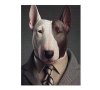52x38cm/1000pcs Rompecabezas para Adultos Bull Terrier Suit Business Rompecabezas para Adultos Juegos Relajantes Análisis Y Lógica Desafiante De Completar 52x38cm/1000pcs
