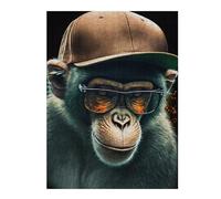 52x38cm/1000pcs Rompecabezas para Adultos Cool Monkey Rompecabezas para Adolescentes Juegos Relajantes Regalos para Mujeres 52x38cm/1000pcs