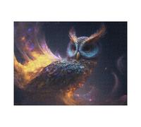 52x38cm/1000pcs Rompecabezas para Adultos Cosmic Owl Celestial Beauty in Flight Rompecabezas para Adultos Juego Familiar Corte De Precisión Regalos De Cumpleaños Y Únicos 52x38cm/1000pcs