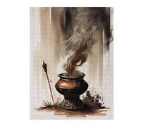 52x38cm/1000pcs Rompecabezas para Adultos Zen Incense Retro Ink Wash Rompecabezas para Adultos Juguete Decoración De Pared Corte De Precisión Regalos De Cumpleaños Y Únicos 52x38cm/1000pcs