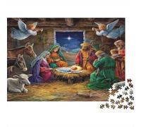 52x38cm/1000pcs Scène de Noël Jigsaw Style de peinture Religieuse Puzzles À Faire SOI-même Pour Adultes