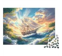 52x38cm/1000pcs Voilier en mer Jigsaw Aventure océanique fantastique Puzzles À Faire SOI-même Pour Adultes