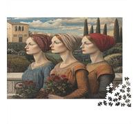 52x38cm/1000pcs3 Retratos de Mujeres Rompecabezas Edificio De Bricolaje para Adultos Y Multitud De 14 Años En Adelante