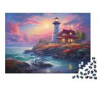 52x38cm/1000pcsCoast, Faro Rompecabezas De Bricolaje para Adultos Y Multitud De 14 Años En Adelante