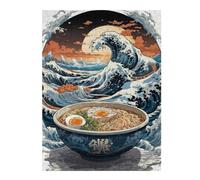 52x38cm/1000pcsRompecabezas para Adultos Grate Ramen Wave Tsunami Rompecabezas para Adultos Juegos De Relajación Alivia El Estrés Regalos De Cumpleaños Y Únicos 52x38cm/1000pcs