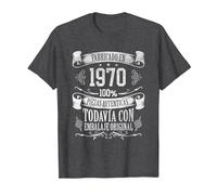 53 Años Cumpleaños Hombre Nacido En 1970 Regalo de 53 Años Camiseta, Hombre, Jaspeado Oscuro, M