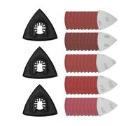 53 piezas Placa De Lijado Delta, Almohadillas Lijado Oscilante Para Dedos, Almohadilla Lijado Triangular, Placa Lijado Multiherramienta Kit, Lijado Multiherramienta Oscilante con Hojas de Lija (80mm)