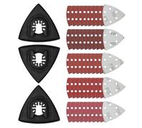 53 piezas Placa De Lijado Delta, Almohadillas Lijado Oscilante Para Dedos, Almohadilla Lijado Triangular, Placa Lijado Multiherramienta Kit, Lijado Multiherramienta Oscilante con Hojas de Lija (93mm)