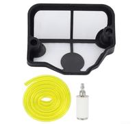 530029908 Kit de filtro de aire para motosierra con filtro de combustible y línea para 136/137/141/142, medios de fibra múltiple de alta densidad que captura el 99% de partículas, marco de poliuretano