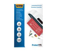 Fellowes Fundas de Plastificar A3, acabado brillo, 100 hojas, 350 micras (2 x 175 micras) Premium, adecuadas para avisos, fotos, creatividades, certificados, menús y uso diario