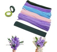 532 Piezas Tulipán Limpiapipas Manualidades Violeta, Tulip Bouquet Pipe Cleaner Set, Tallos de Chenilla, Limpia Pipas para Manualidades Púrpura para Regalos Artesanales y Decoración