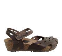 5392 Piel Marron Interbios: Sandalia Mujer En Piel, Cuña 3,5 Cm, cierre de gancho y bucle Ajustable, Planta Anatómica Y Suela De Caucho. Comodidad Desde El Primer Uso. talla numeric_40