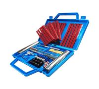 53PCS Kit Repara Pinchazos Herramienta, kit de Reparación para Neumáticos Pesados, kit de emergencia portátil de reparación rápida de neumáticos para coches, todoterrenos, moto y más