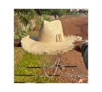 (54-58 cm - Estilo 1) 2025 Sombrero de paja de verano para playa para mujer Sombrero de sol panamá con