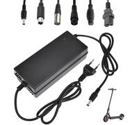 54.6V 2A Ladegeräte für Scooter, E Scooter Ladekabel, Hoverboard Ladekabel 48V Elektroroller Universal Lithium Batterie Ladegerät mit 6 Anschlüsse für Elektrofahrräder Akkuladung, EU Ladegerät