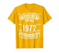 54 Años Cumpleaños Las Leyendas Nacen en de 1972 Camiseta, Hombre, Dorado Brillante, L