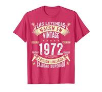 54 Años Cumpleaños Las Leyendas Nacen en de 1972 Camiseta, Hombre, Rojo Jaspeado, L