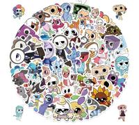 54 calcomanías de Dandy's World, paquete de calcomanías de personajes de dibujos animados, calcomanías de vinilo impermeables para adolescentes y adultos, suministros de decoración de fiesta de