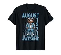 54 de agosto Cumpleaños 54 años de ser impresionante desde 1971 Camiseta