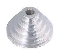 54 mm a 150 mm Diámetro exterior de 25 mm de diámetro interior 12.7 mm Aluminio 5 pasos de pavimento de cinturón de poleas para un tipo de cinturón temporal de correa en V