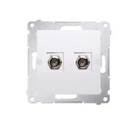 54 MÓDULO BLANCO SOCKET 2X TV TIPO F PREMIUM 54 DASF2.01/11