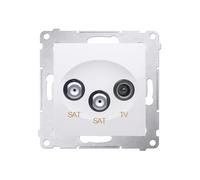 54 MÓDULO BLANCO TV 2XSAT ENCHUFE 1DB PREMIUM 54 DASK2.01/11