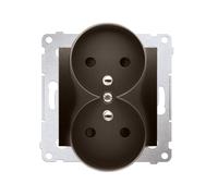 54 MÓDULO BRONCE MATE ENCHUFE 2X Z/U CON PREMIUM 54 DGZ2MZ.01/46