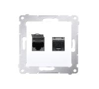 54 MÓDULO ENCHUFE ORDENADOR BLANCO 2X UAE PREMIUM 54 D62E.01/11