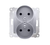 54 MÓDULO NATURAL PLATA MATE ENCHUFE 2X PREMIUM 54 DGZ2MZN.01/43