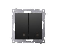 54 MÓDULO NEGRO MATE CONECTOR CRUZADO 2X PREMIUM 54 DW7/2.01/49