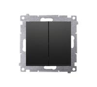 54 MÓDULO NEGRO MATE PULSADOR 2X 2Z PINZAS PREMIUM 54 DP2.01/49